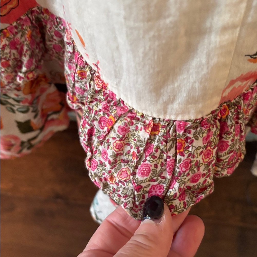 Fire Los Angeles Pink and White Floral' Sundress Sz Med - Picture 8 of 10